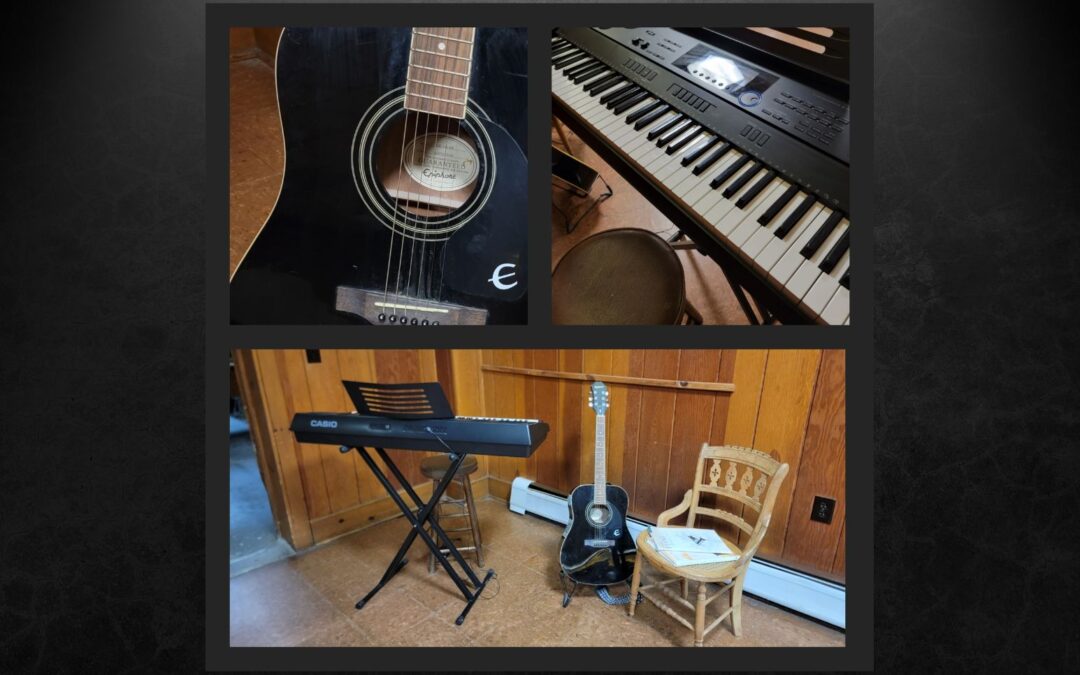 Community Center has a new instrument corner – come play with us!