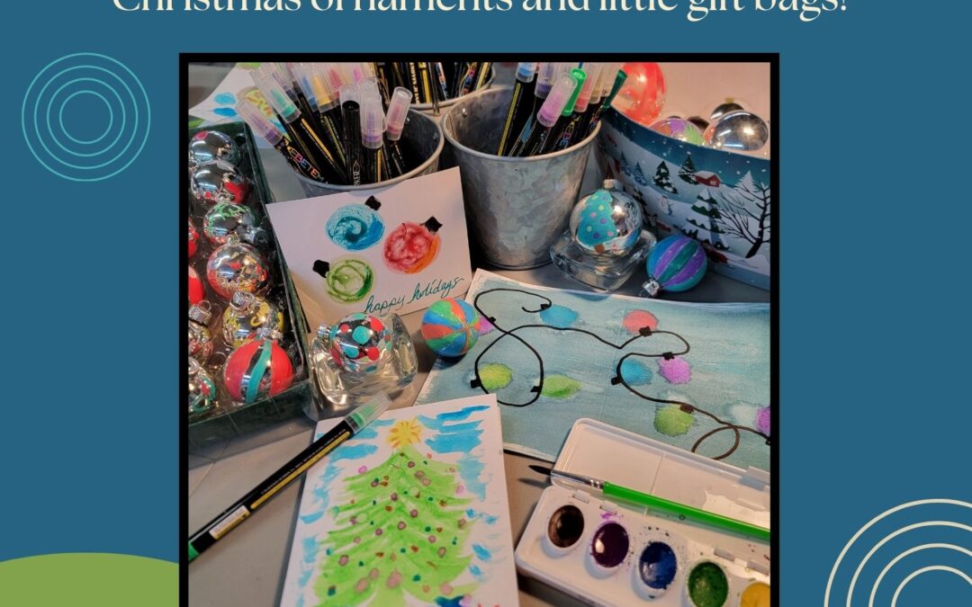 Community Center Art Corner – decorate Christmas ornaments and gift bags in December